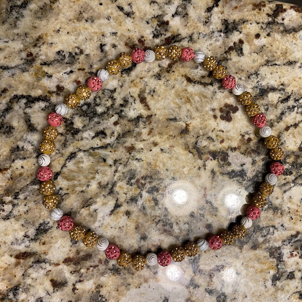 Baseball Ice Necklaces Bling Beaded Rhinestone Gift for Boy Men